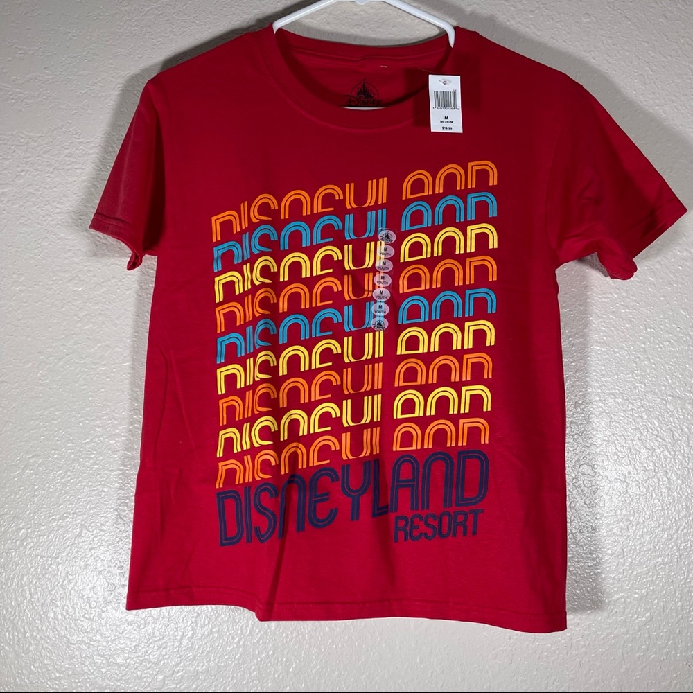 New! Disney Parks Youth Disneyland Resort Retro Design T-shirt. Youth Medium